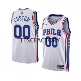 Philadelphia 76ers Custom Nike 2022-23 Association Edition Valkoinen Pelipaidat Swingman - Miesten